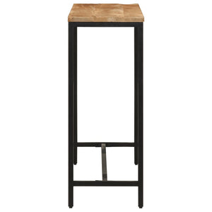 vidaXL Console Table 110x30x75 cm Solid Rough Mango Wood and Iron