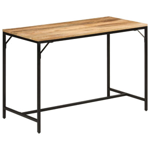 vidaXL Dining Table 110x55x75 cm Solid Rough Mango Wood and Iron