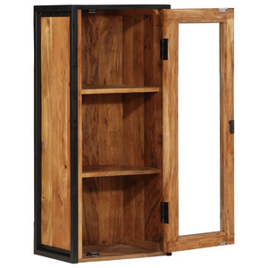 vidaXL Bathroom Wall Cabinet 40x30x90 cm Solid Wood Acacia and Iron