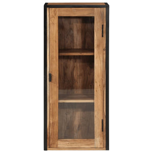 vidaXL Bathroom Wall Cabinet 40x30x90 cm Solid Wood Acacia and Iron