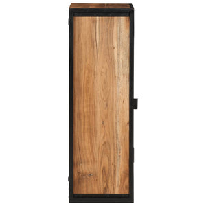 vidaXL Bathroom Wall Cabinet 40x30x90 cm Solid Wood Acacia and Iron