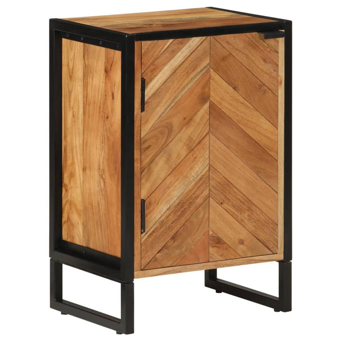 vidaXL Bathroom Cabinet 40x30x60 cm Solid Wood Acacia and Iron