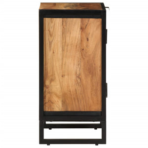 vidaXL Bathroom Cabinet 40x30x60 cm Solid Wood Acacia and Iron