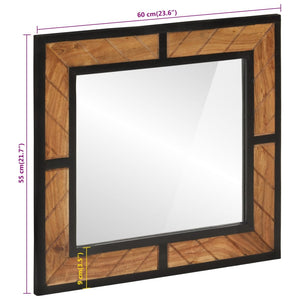 vidaXL Bathroom Mirror 60x1x55 cm Solid Wood Acacia