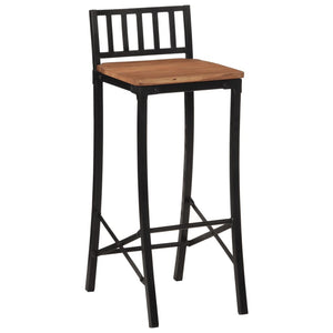 vidaXL Bar Chairs 2 pcs Solid Wood Acacia