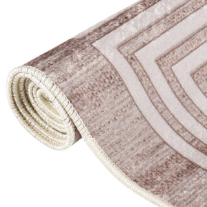 vidaXL Rug Washable Beige 150x230 cm Anti Slip