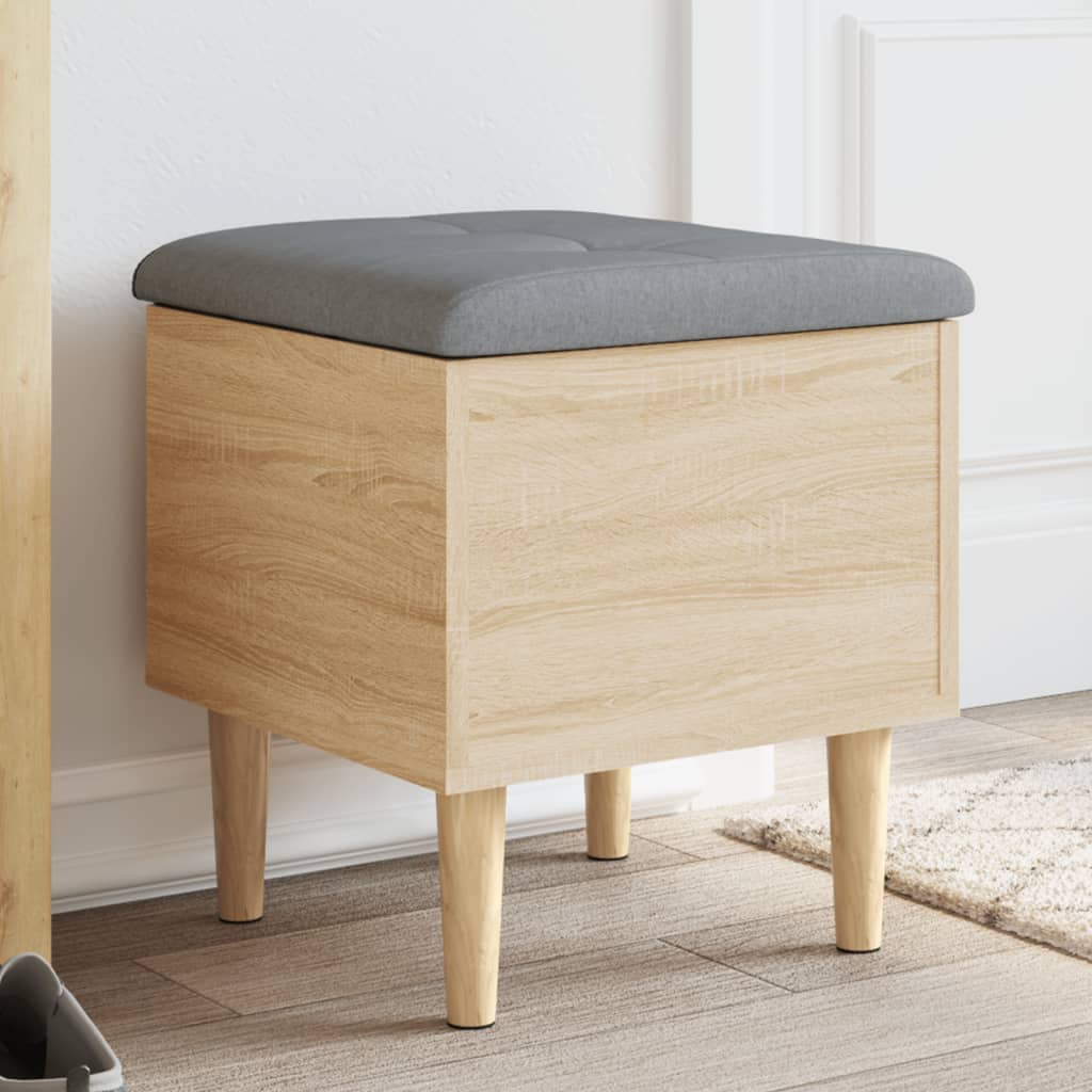 vidaXL Storage Bench Sonoma Oak 42x42x46 cm Engineered Wood