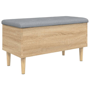 vidaXL Storage Bench Sonoma Oak 82x42x46 cm Engineered Wood