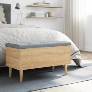 vidaXL Storage Bench Sonoma Oak 82x42x46 cm Engineered Wood