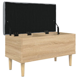 vidaXL Storage Bench Sonoma Oak 82x42x46 cm Engineered Wood