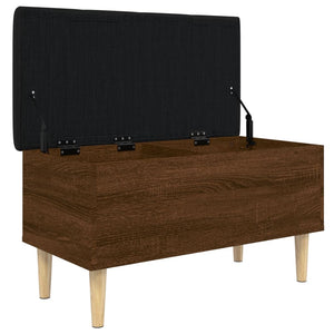 vidaXL Storage Bench Brown Oak 82x42x46 cm Engineered Wood