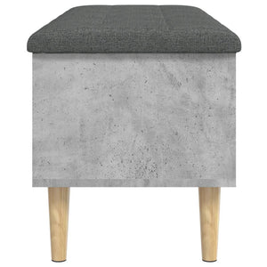 vidaXL Storage Bench Concrete Grey 102x42x46 cm Engineered Wood