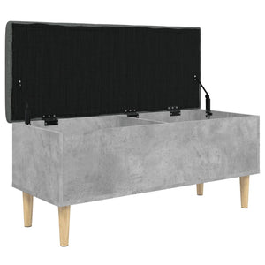 vidaXL Storage Bench Concrete Grey 102x42x46 cm Engineered Wood