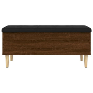 vidaXL Storage Bench Brown Oak 102x42x46 cm Engineered Wood