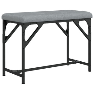 vidaXL Dining Bench Light Grey 62x32x45 cm Steel and Fabric