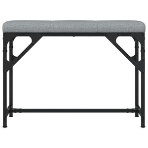 vidaXL Dining Bench Light Grey 62x32x45 cm Steel and Fabric