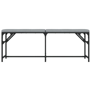 vidaXL Dining Bench Light Grey 124x32x45 cm Steel and Fabric