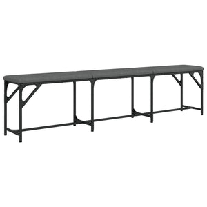 vidaXL Dining Bench Dark Grey 186x32x45 cm Steel and Fabric