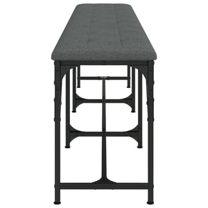 vidaXL Dining Bench Dark Grey 186x32x45 cm Steel and Fabric