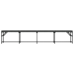 vidaXL Dining Bench Dark Grey 248x32x45 cm Steel and Fabric