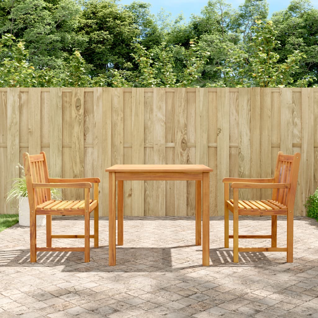 vidaXL 3 Piece Garden Dining Set Solid Wood Acacia