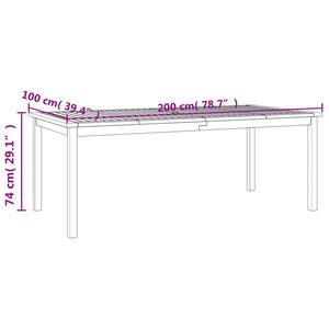 vidaXL 7 Piece Garden Dining Set Solid Wood Acacia