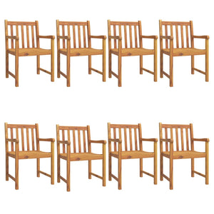 vidaXL 9 Piece Garden Dining Set Solid Wood Acacia