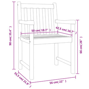 vidaXL 9 Piece Garden Dining Set Solid Wood Acacia