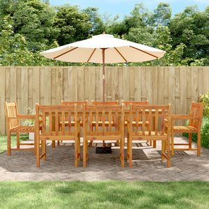 vidaXL 9 Piece Garden Dining Set Solid Wood Acacia