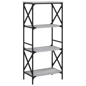 vidaXL Bookcase 4-Tier Grey Sonoma 59x35x132 cm Engineered Wood