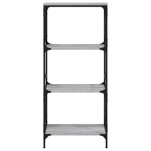 vidaXL Bookcase 4-Tier Grey Sonoma 59x35x132 cm Engineered Wood