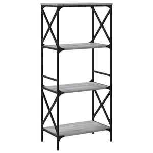 vidaXL Bookcase 4-Tier Grey Sonoma 59x35x132 cm Engineered Wood