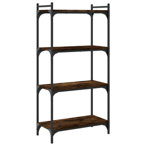 vidaXL Bookcase 4-Tier Smoked Oak 60x30x120 cm Engineered Wood