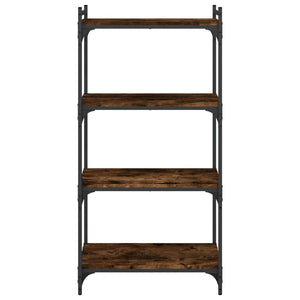 vidaXL Bookcase 4-Tier Smoked Oak 60x30x120 cm Engineered Wood