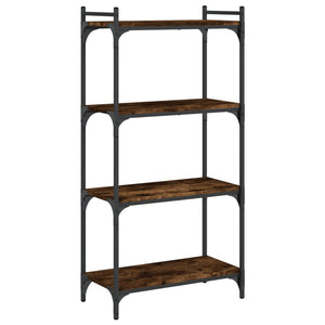 vidaXL Bookcase 4-Tier Smoked Oak 60x30x120 cm Engineered Wood