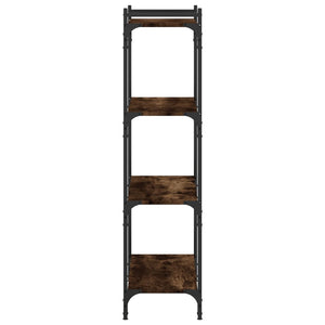 vidaXL Bookcase 4-Tier Smoked Oak 80x30x120 cm Engineered Wood