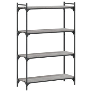 vidaXL Bookcase 4-Tier Grey Sonoma 80x30x120 cm Engineered Wood