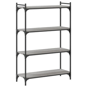 vidaXL Bookcase 4-Tier Grey Sonoma 80x30x120 cm Engineered Wood