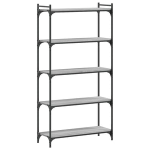 vidaXL Bookcase 5-Tier Grey Sonoma 80x30x154 cm Engineered Wood