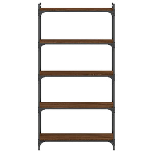 vidaXL Bookcase 5-Tier Brown Oak 80x30x154 cm Engineered Wood