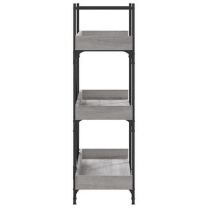 vidaXL Bookcase 3-Tier Grey Sonoma 100x33x108.5 cm Engineered Wood