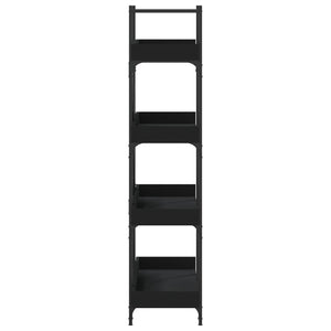 vidaXL Bookcase 4-Tier Black 100x33x145.5 cm Engineered Wood