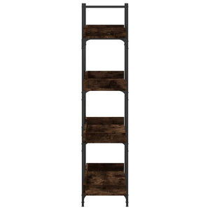 vidaXL Bookcase 4-Tier Smoked Oak 100x33x145.5 cm Engineered Wood