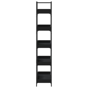 vidaXL Bookcase 5-Tier Black 100x33x180.5 cm Engineered Wood