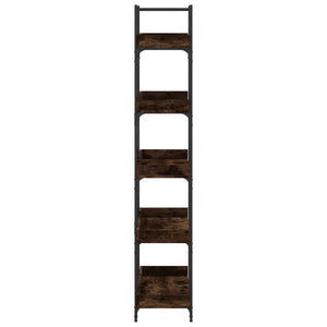 vidaXL Bookcase 5-Tier Smoked Oak 100x33x180.5 cm Engineered Wood