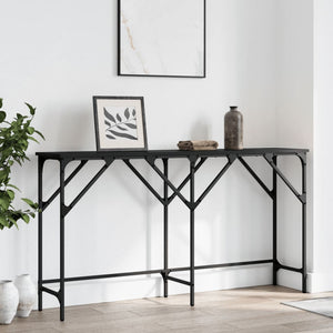 vidaXL Console Table Black 140x29x75 cm Engineered Wood