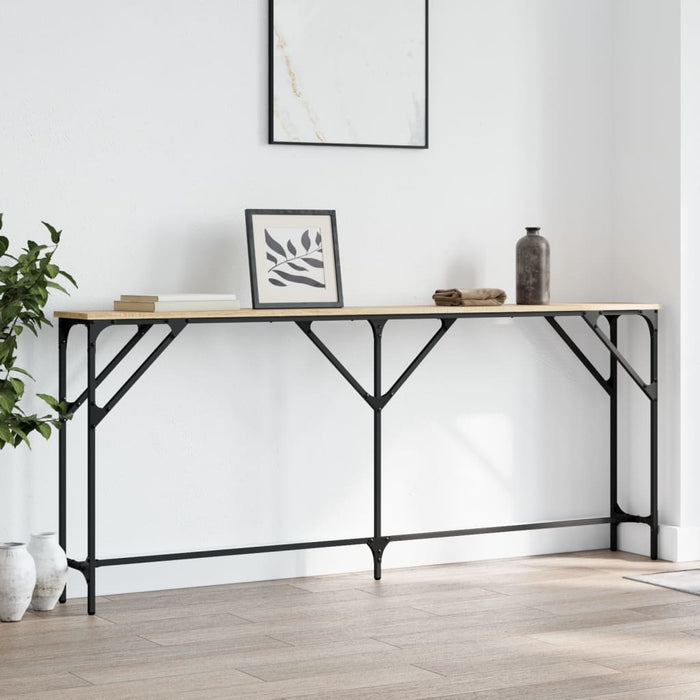 vidaXL Console Table Sonoma Oak 180x23x75 cm Engineered Wood