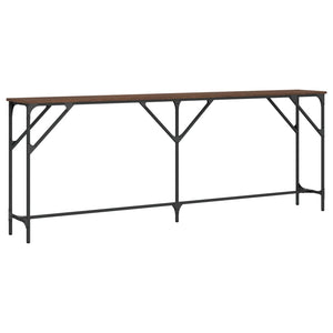 vidaXL Console Table Brown Oak 200x29x75 cm Engineered Wood