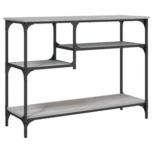 vidaXL Console Table with Shelves Grey Sonoma 100x35x75 cm