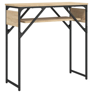 vidaXL Console Table with Shelf Sonoma Oak 75x30x75cm Engineered Wood